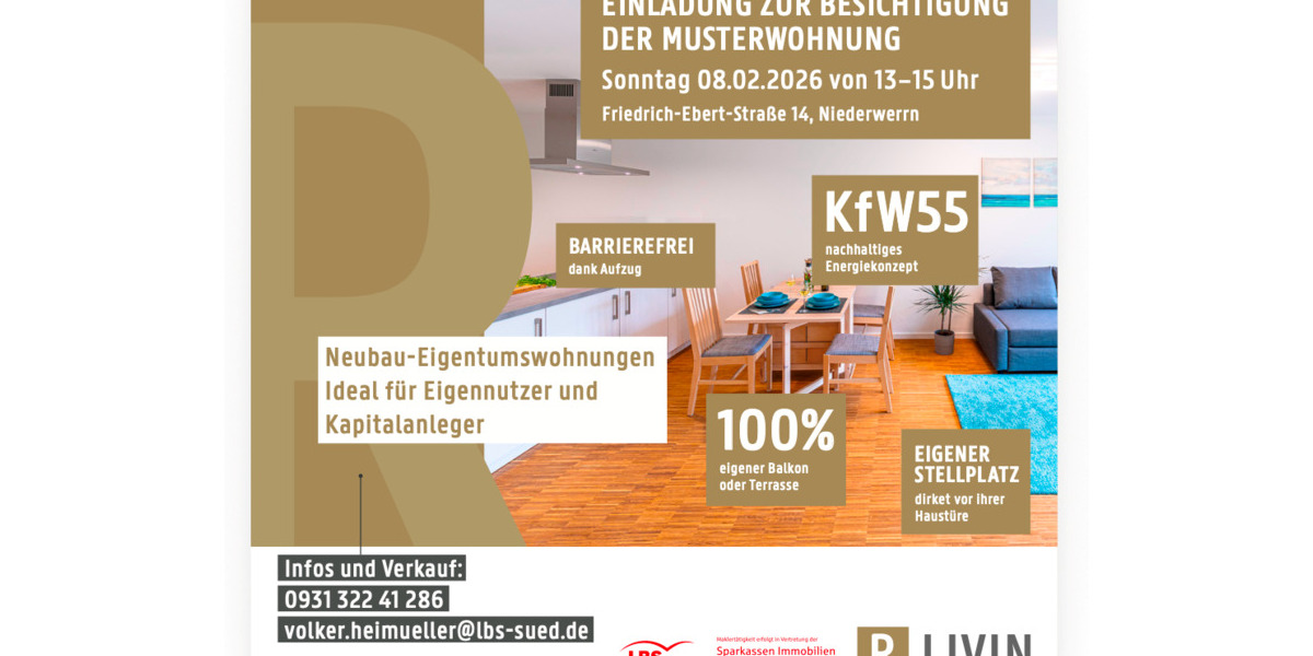Etagenwohnung Niederwerrn - 2 Zimmer, 64 m&sup2;, 298.036&euro; | Angebot:24790899