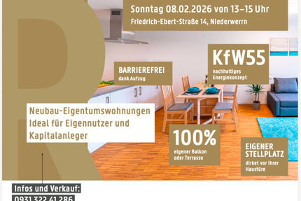 Wohnung Niederwerrn - 2 Zimmer, 64 m&sup2;, 298.036&euro; | Angebot:24790899
