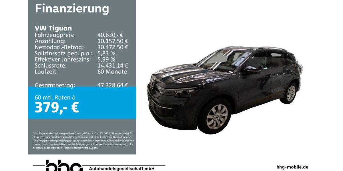 VW Tiguan 5.474 km 40.630 &euro; Ettlingen 76275