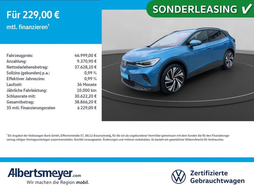 VW ID.4 16.103 km 45.479 € Mühlhausen/Thüringen 99974