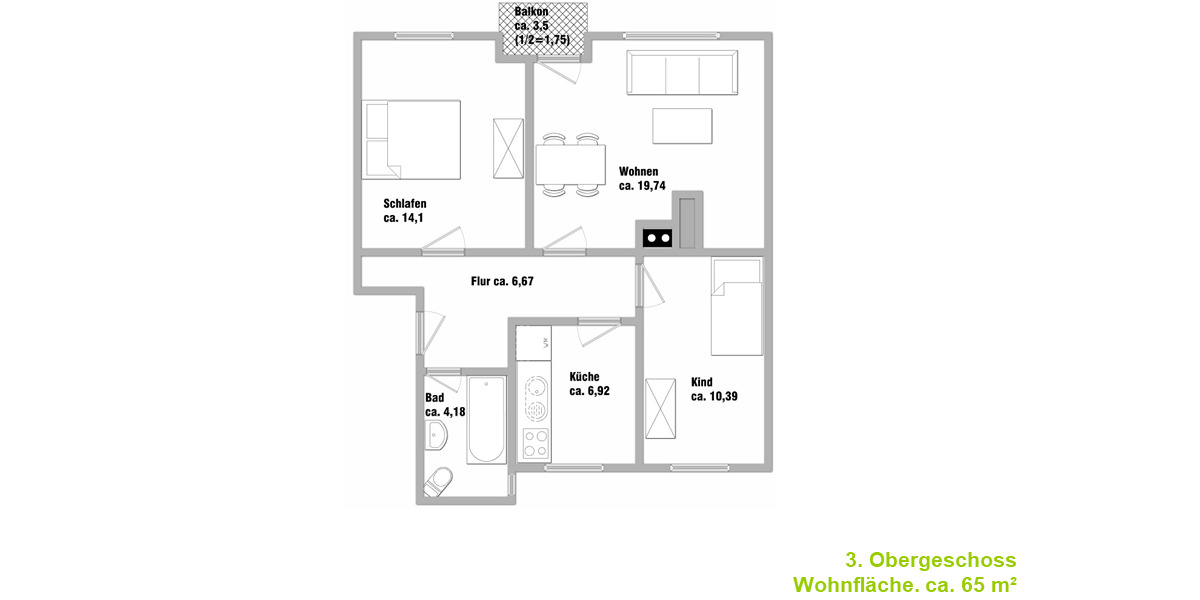 Zimmer Ingolstadt Südost - 1 Zimmer, 950&euro; | Angebot:26127692