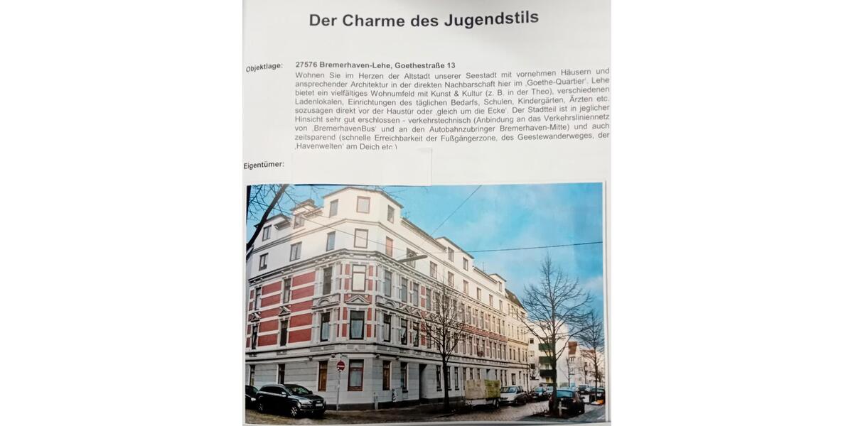 Etagenwohnung Bremerhaven - 3 Zimmer, 78 m&sup2;, 79.000&euro; | Angebot:26926540