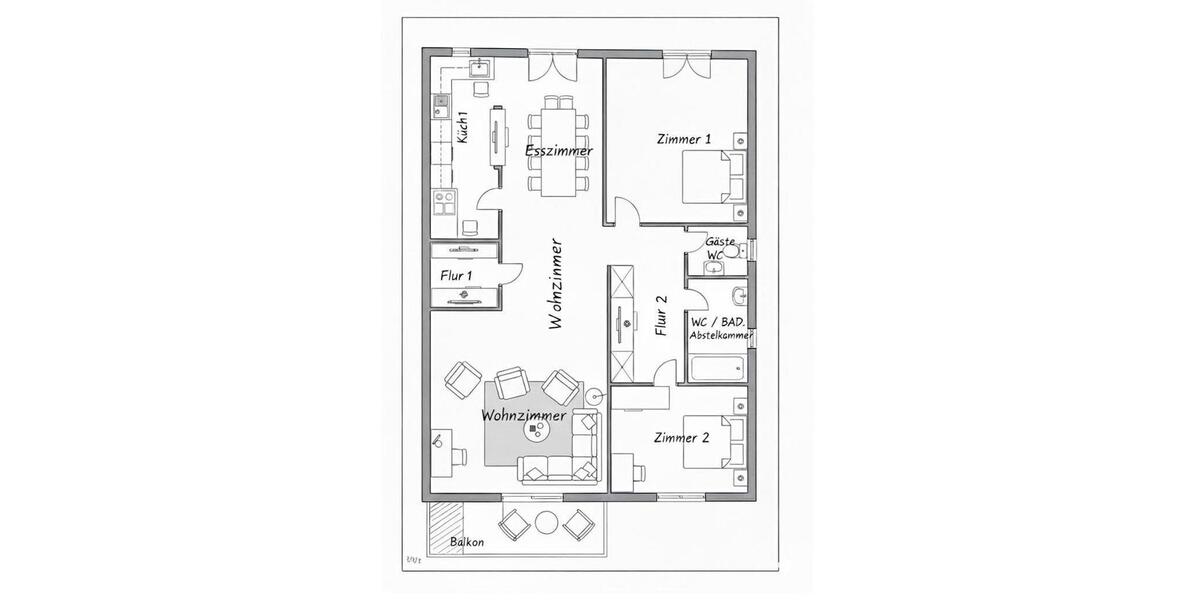 Etagenwohnung Bielefeld Brackwede - 3.5 Zimmer, 86 m&sup2;, 219.000&euro; | Angebot:26442058
