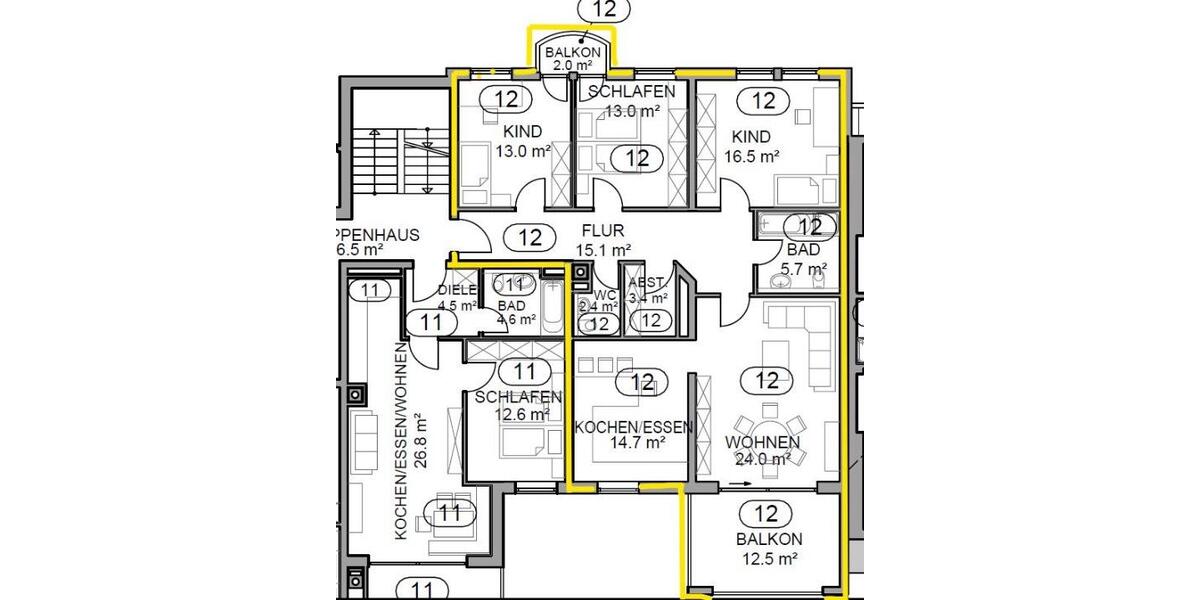 Etagenwohnung Füssen - 4 Zimmer, 111 m&sup2;, 549.000&euro; | Angebot:26169493