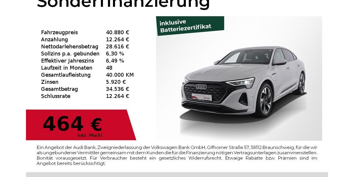 Audi Q8 e-tron 43.990 km 40.880 &euro; Nürnberg 90411