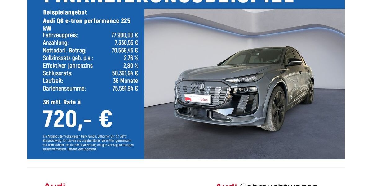 Audi Q6 e-tron 6.500 km 77.900 &euro; Göttingen OT Grone 37081