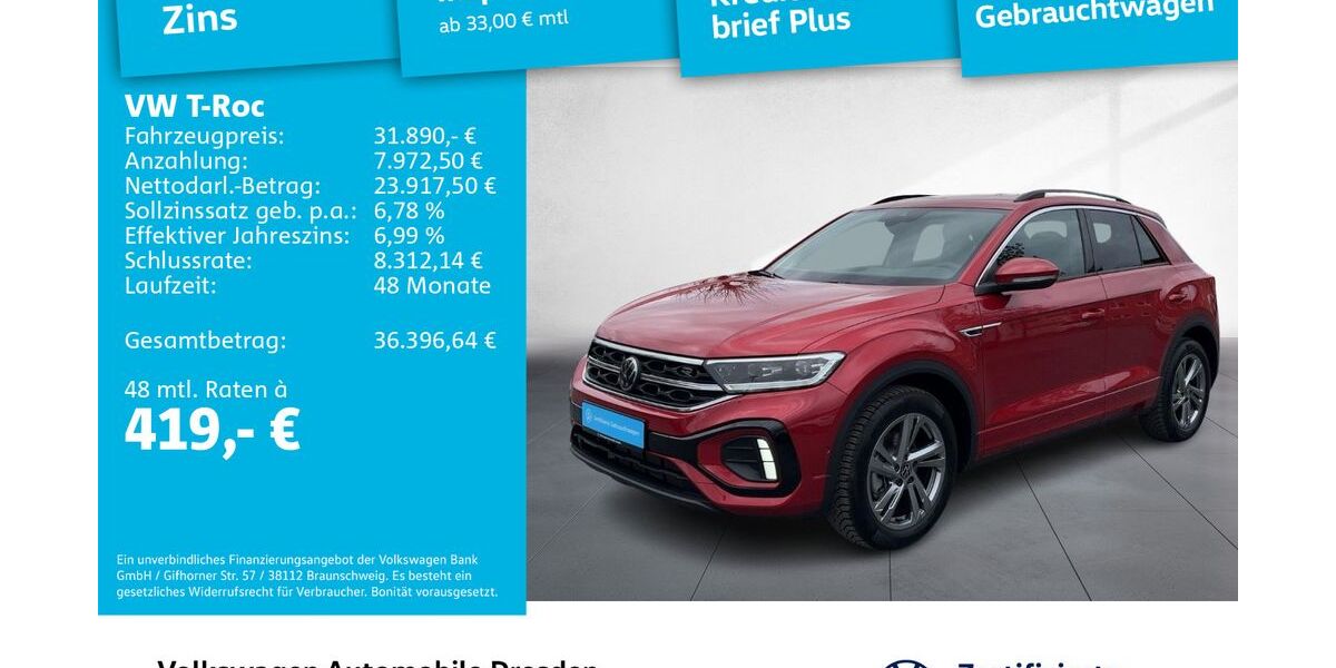 VW T-Roc 5.052 km 31.490 &euro; Dresden 01067
