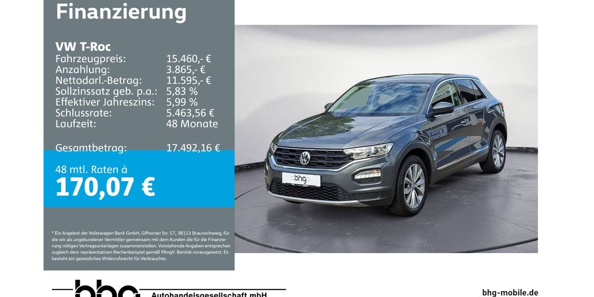 VW T-Roc 105.231 km 14.860 &euro; Freiburg 79115