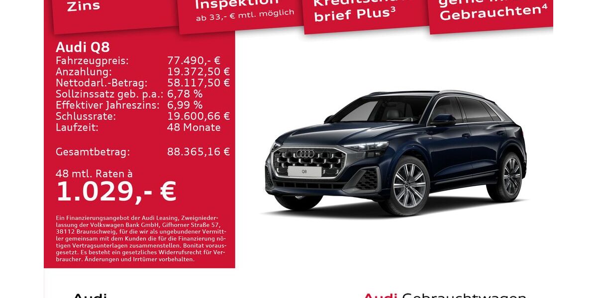 Audi Q8 13.417 km 77.490 &euro; Dresden 01067