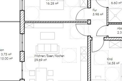 Erstbezug - 3 Zimmer Wohnung im OG 3 zimmer