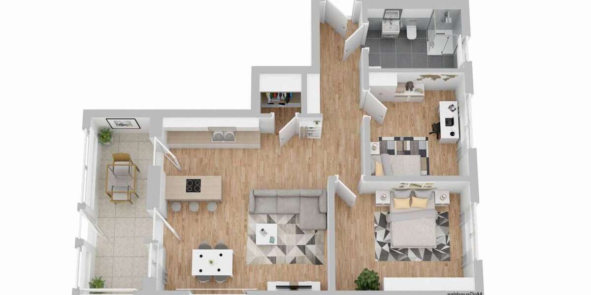 Etagenwohnung Deggendorf - 3 Zimmer, 87 m&sup2;, 1.100&euro; | Angebot:26781308