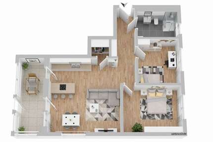 Wohnung Deggendorf - 3 Zimmer, 87 m&sup2;, 1.100&euro; | Angebot:26781308