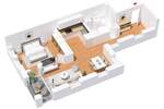 Etagenwohnung Wolfsburg Hellwinkel - 2 Zimmer, 62 m&sup2;, 854&euro; | Angebot:25770000