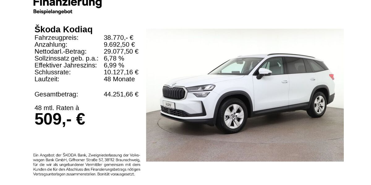 Skoda Kodiaq 16.140 km 38.480 &euro; Gifhorn 38518