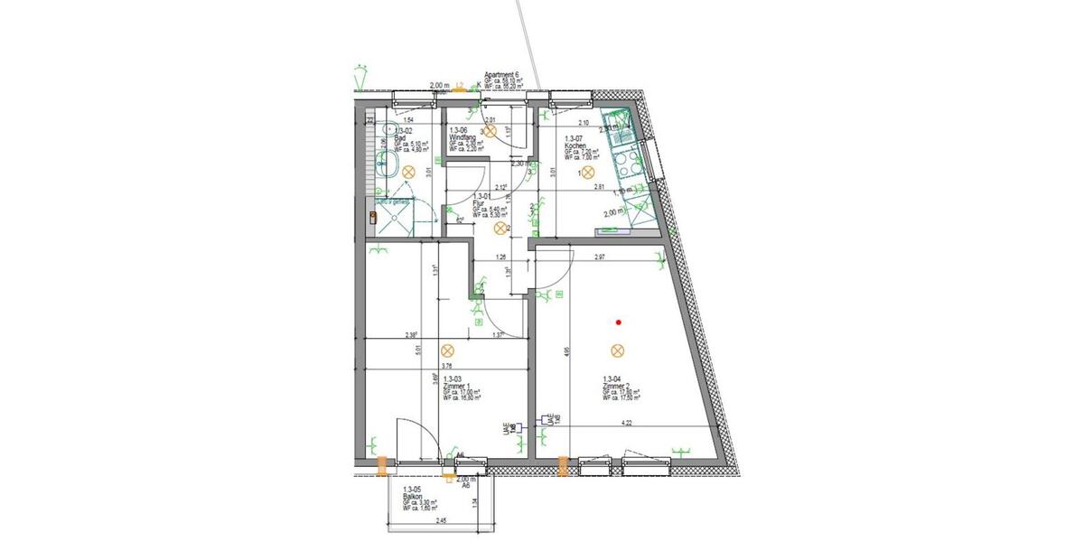 Etagenwohnung Hildesheim Oststadt/Stadtfeld - 2 Zimmer, 56 m&sup2;, 930&euro; | Angebot:23633380