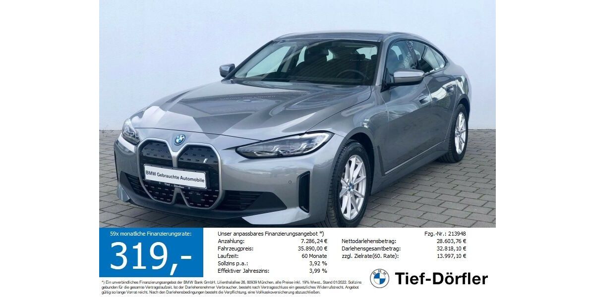 BMW i4 66.670 km 35.890 &euro; Marktsteft 97342