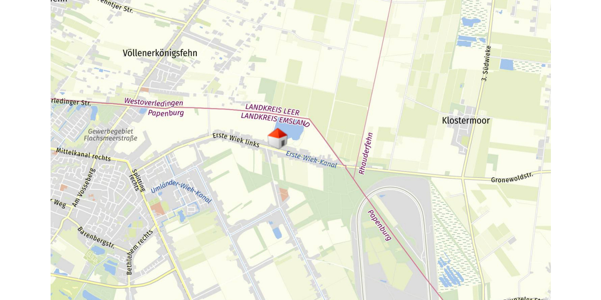 Leerstehendes, gemütliches Fehnhaus, Kanallage, nahe dem Badesee! - Einfamilienhaus Papenburg | Angebot:26006197