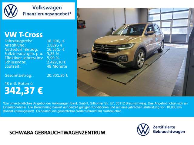VW T-Cross 57.900 km 18.390 € Gersthofen 86368
