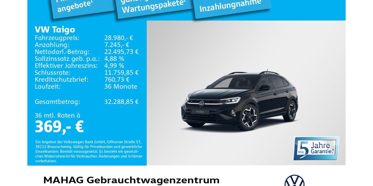 VW Taigo 5.036 km 28.980 &euro; München 80935