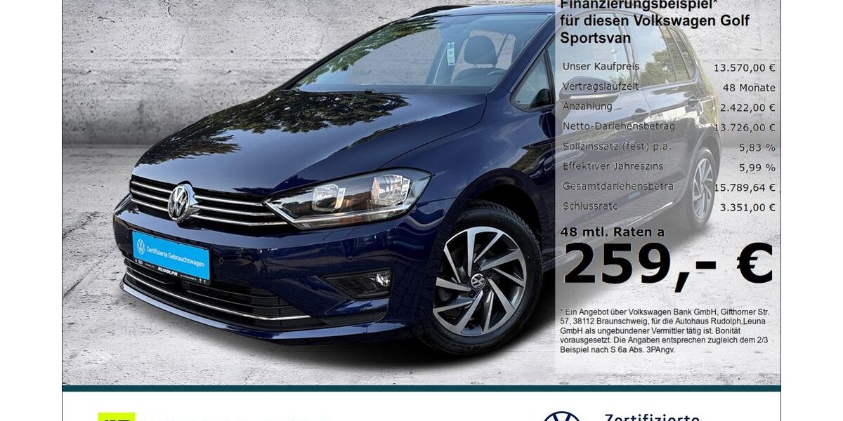 VW Golf Sportsvan 96.750 km 13.570 &euro; Leuna 06237