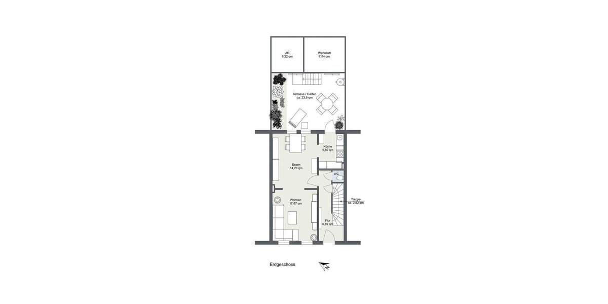 Reihenmittelhaus Bremen Westend - 5 Zimmer, 100 m&sup2;, 249.000&euro; | Angebot:25608241