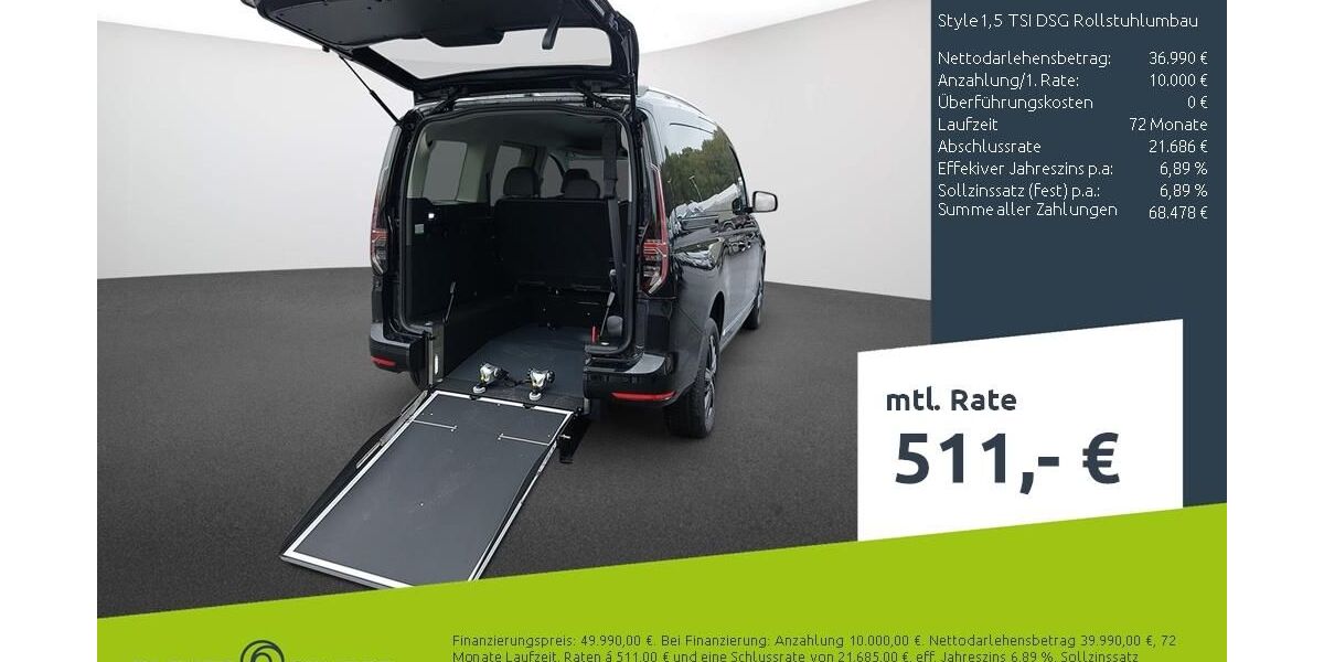 VW Caddy Maxi 1.500 km 46.990 &euro; Borken 46325