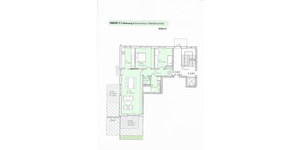 Dachgeschoßwohnung Bad Füssing - 3 Zimmer, 97 m&sup2;, 1.650&euro; | Angebot:22240011