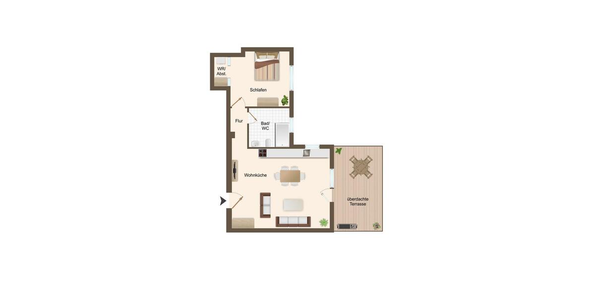 Erdgeschoßwohnung Meppen - 2 Zimmer, 69 m&sup2;, 640&euro; | Angebot:26679158