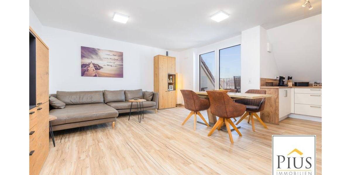 Stilvolles Wohnen! Moderne, barrierefreie 3-Zi.-Whg., Bj. 2019, KfW55, Loggia, incl. EBK u. TG-Stellpl. 3 zimmer