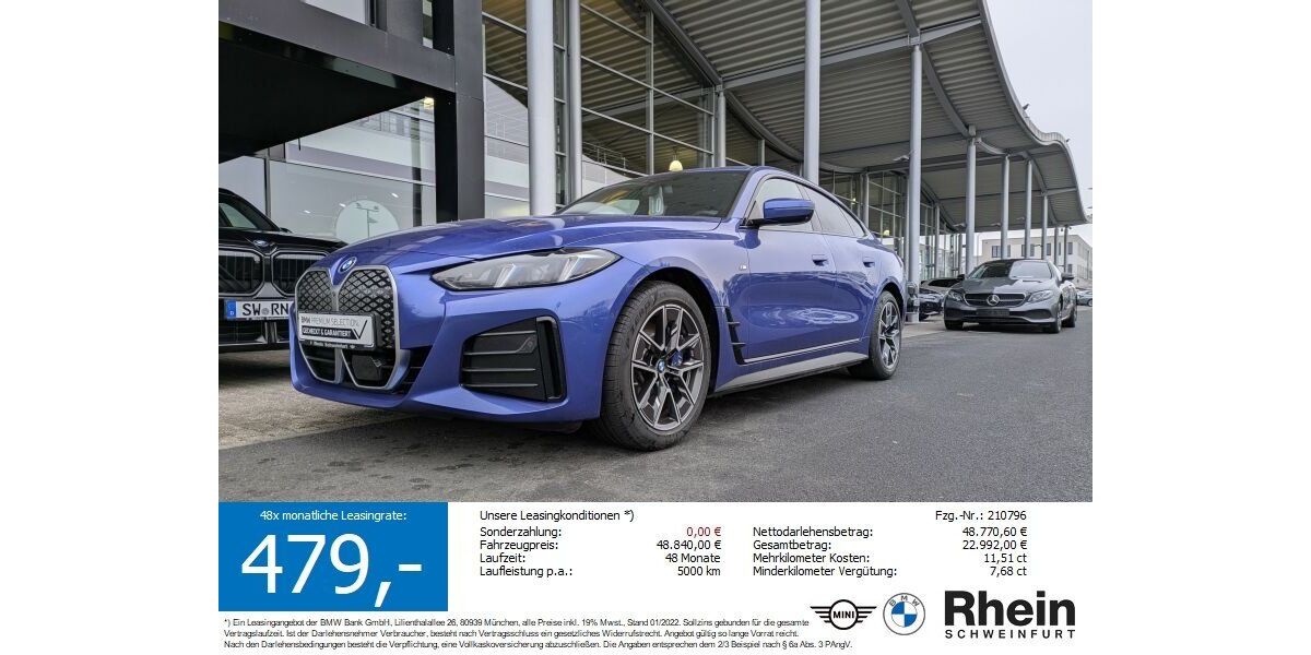 BMW i4 12.194 km 48.790 &euro; Schweinfurt 97424