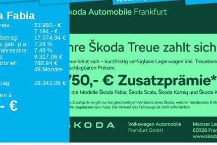 Skoda Fabia 4.500 km 23.980 &euro; Frankfurt 60326