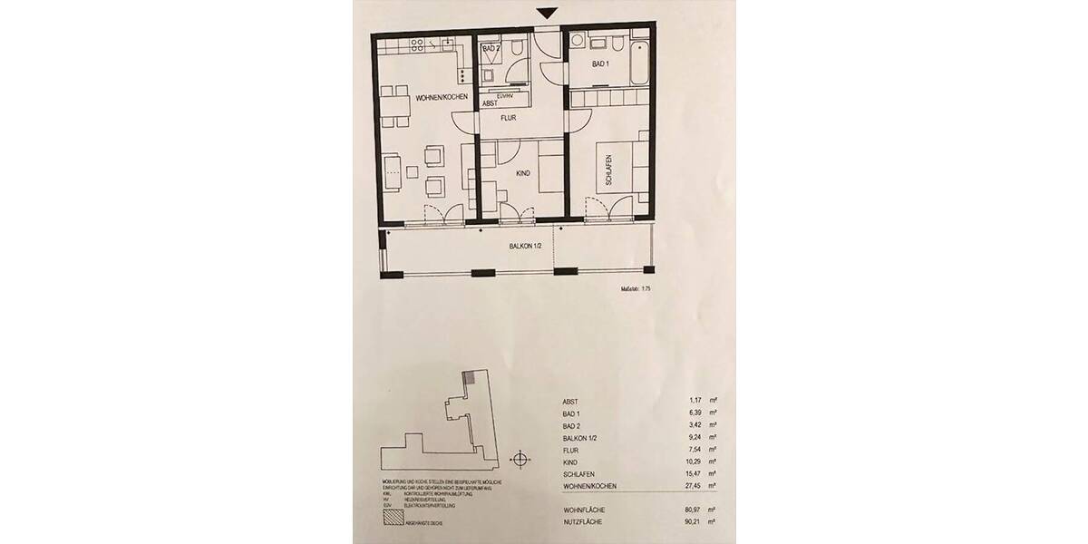 Etagenwohnung München Bogenhausen - 3 Zimmer, 81 m&sup2;, 2.890&euro; | Angebot:26853145