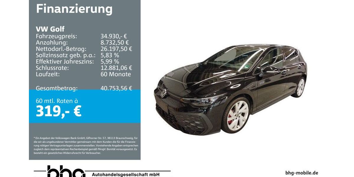 VW Golf 25.328 km 34.930 &euro; Kehl 77694