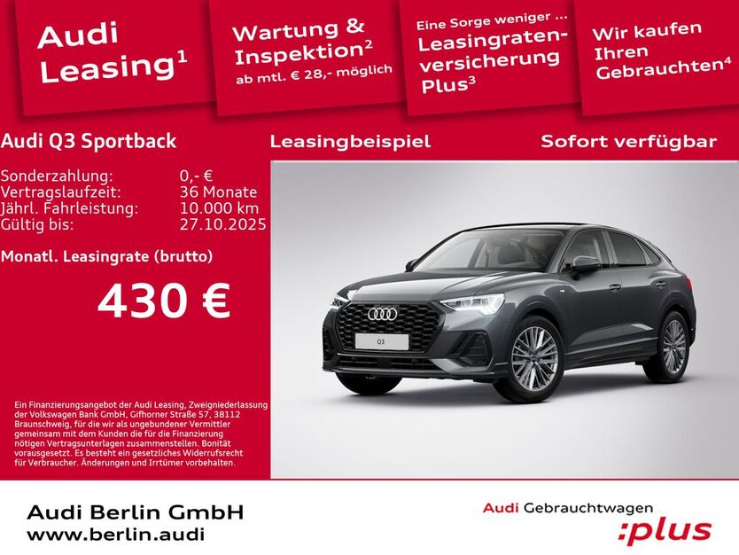Audi Q3 9.187 km 45.900 € Berlin 10587