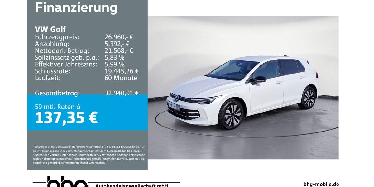 VW Golf 18.886 km 26.960 &euro; Durmersheim 76448