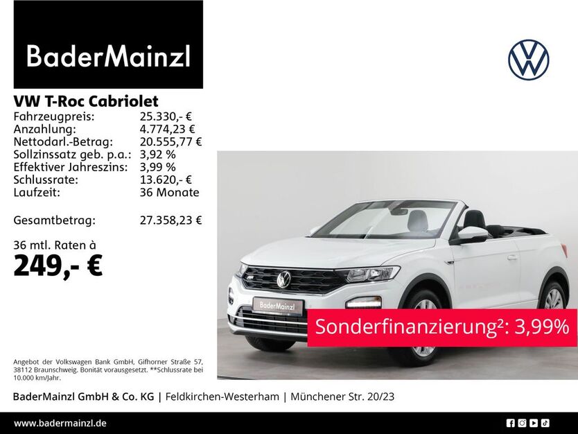 VW T-Roc 16.300 km 25.330 € Feldkirchen/Westerham 83620