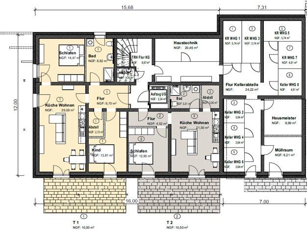 Terrassenwohnung Hohenroth - 2 Zimmer, 57 m&sup2;, 189.684&euro; | Angebot:27028746