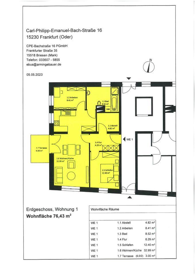 3-Raum-Wohnung, mit Terrasse, barrierefrei