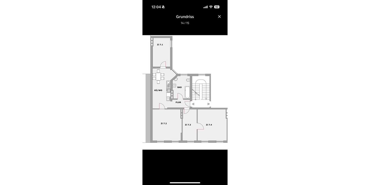 Dachgeschoßwohnung Halle (Saale) Frohe Zukunft - 3.5 Zimmer, 88 m&sup2;, 820&euro; | Angebot:26385115