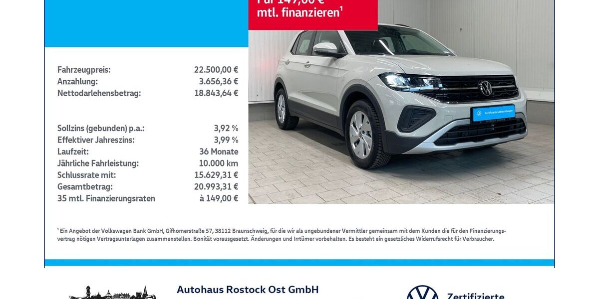 VW T-Cross 1.700 km 22.500 &euro; Rostock 18146