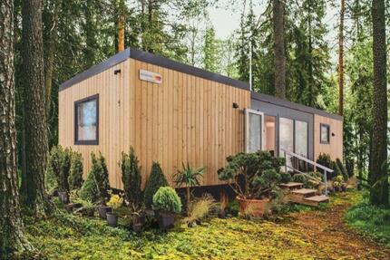 40m² großes Tinyhaus Mobilheim Wohnhaus Tinyhouse winterfest isoliert voll ausgestattet