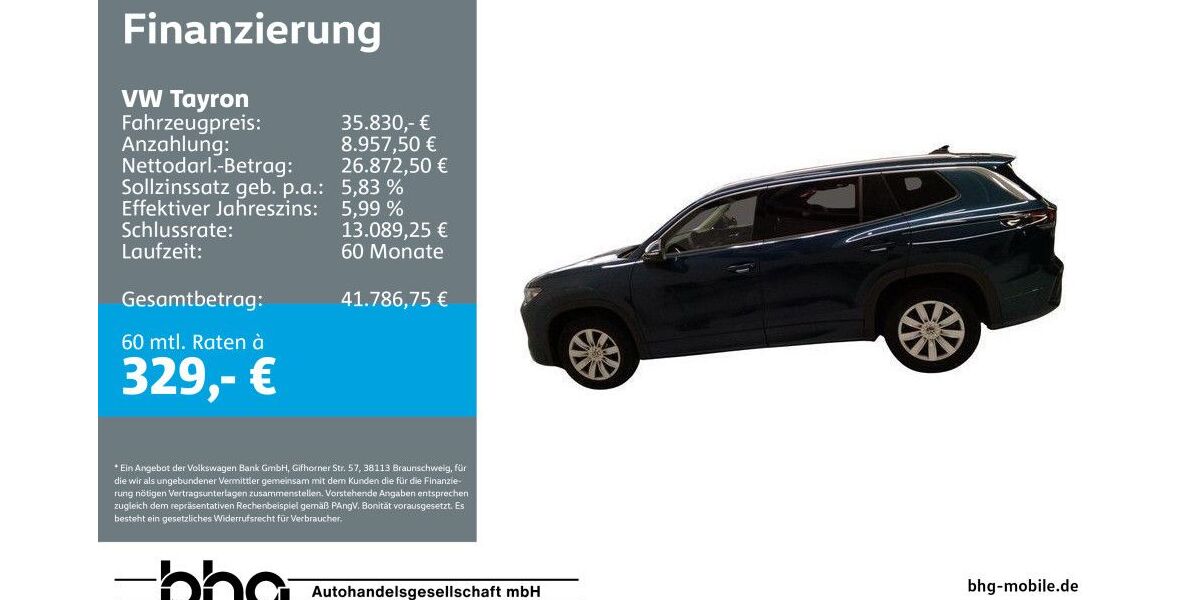 VW Tayron 14.504 km 35.830 &euro; Durmersheim 76448