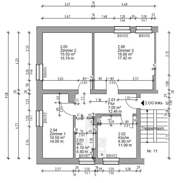 Etagenwohnung Pasewalk - 3 Zimmer, 63 m&sup2;, 550&euro; | Angebot:26096254