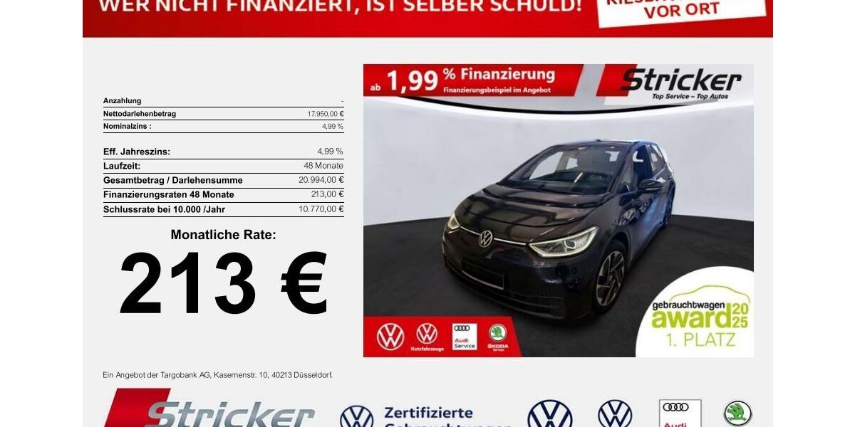 VW ID.3 69.184 km 17.949 &euro; Detmold 32760