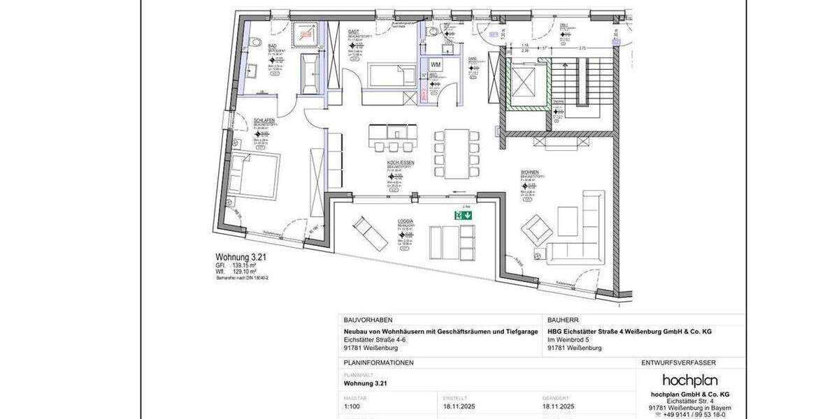 Etagenwohnung Weißenburg i. Bay. Weißenburg - 3 Zimmer, 130 m&sup2;, 655.000&euro; | Angebot:25669917