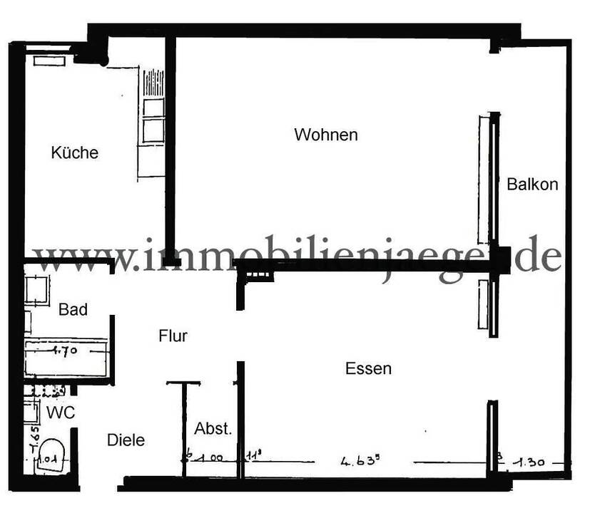Fußnähe AEZ Poppenbüttel - ruhige Wohnung mit großen Balkon - ruhige Lage nur zum Garten, Fahrstuhl