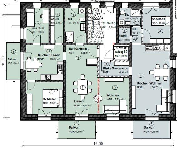 Erdgeschoßwohnung Hohenroth - 4 Zimmer, 97 m&sup2;, 318.813&euro; | Angebot:26995656