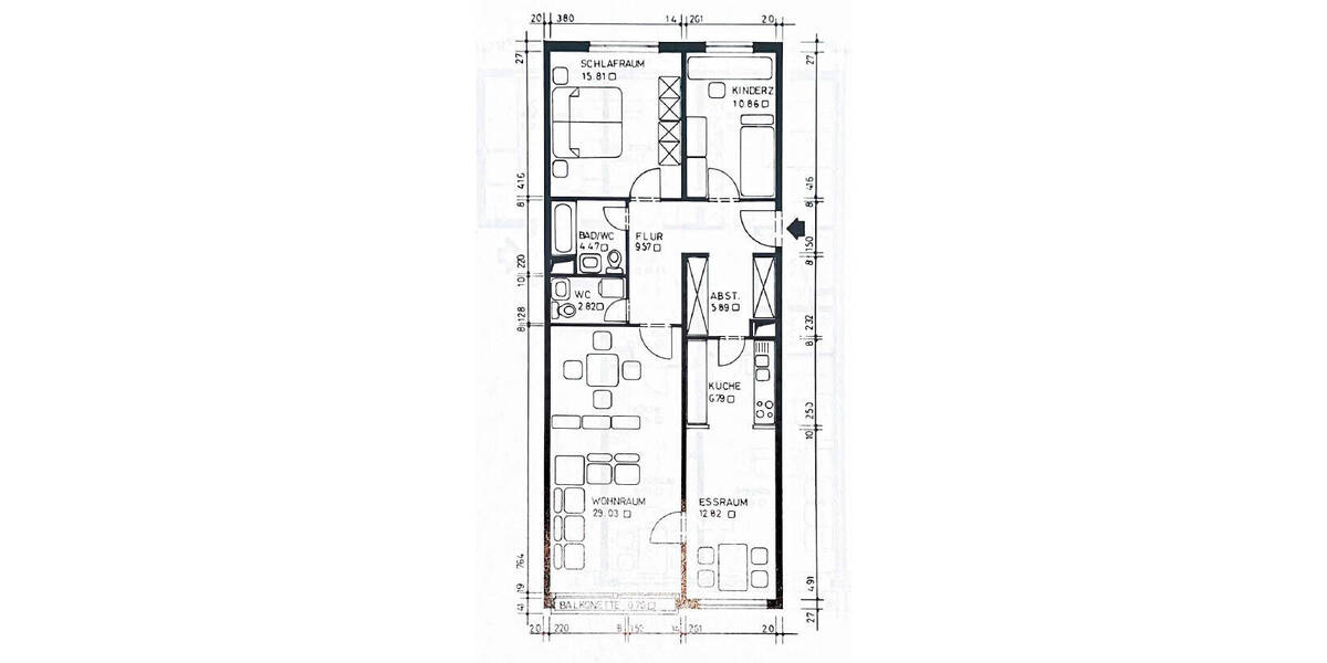 Etagenwohnung Göttingen Oststadt - 3 Zimmer, 99 m&sup2;, 310.000&euro; | Angebot:26377069