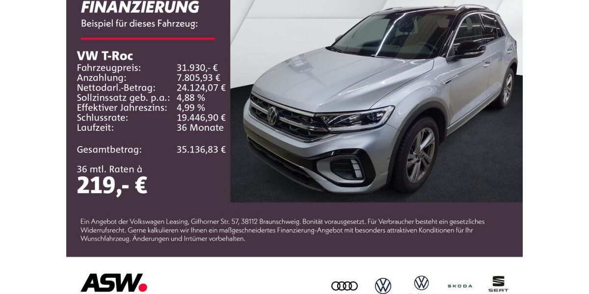 VW T-Roc 8.900 km 31.930 &euro; Weinsberg 74189