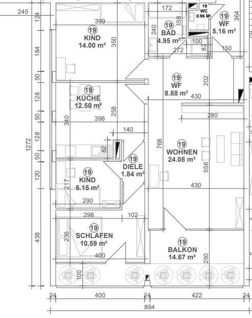 Wohnung zum Mieten in Bünde 922 € 97 m²